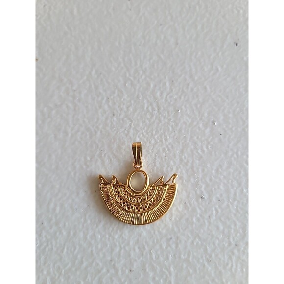 24k GP Pre-Columbian Sinu Filigree  Pendant Necklace| Across The Puddle - Picture 4 of 6